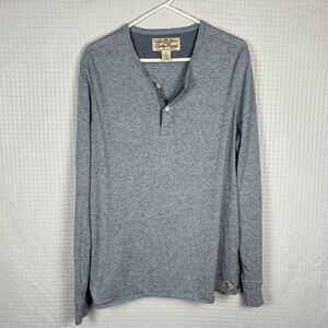Lucky Brand Vintage Mens Henley Shirt Long Sleeve‎ Size Large Y2K Layers Grunge